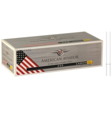 Гильзы с фильтром AMERICAN AVIATOR Carbon White tiping XL 24 мм (200 шт.)